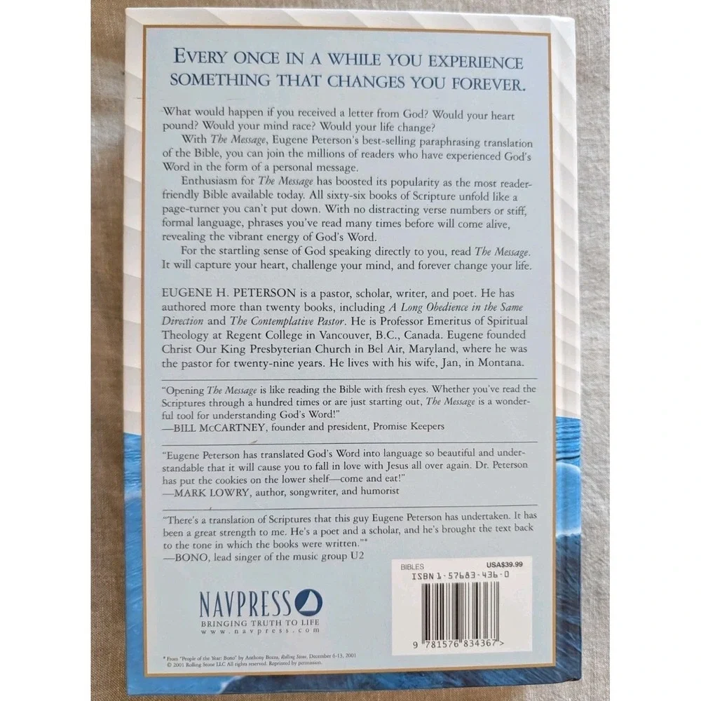 The Message: The Bible in Contemporary Language - Hardcover